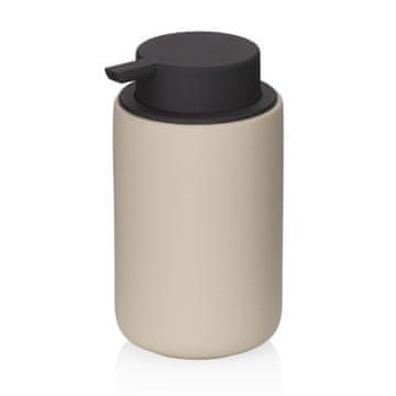 Kela Dozirnik mila Sana, gumirana keramika/plastika, 0,3 l, premer 8 x 14 cm, bež