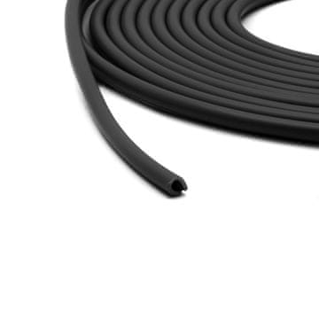 Zaščitni trak za rob avtomobilskih vrat 5M PVC - zvočna izolacija in tesnjenje, ČRN