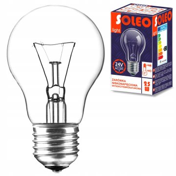 Helios VISOKOTEMPERATURNA nizkonapetostna žarnica SOLEO 40W A55 E27 24V 580lm