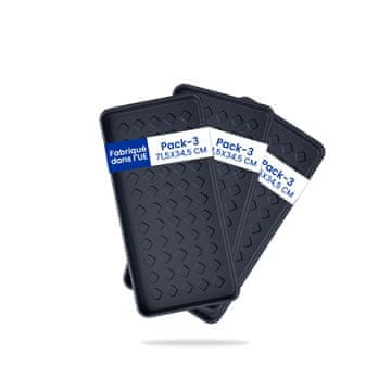 3-delni komplet stojal za čevlje, posoda za kapljanje za dež, jesen in zimo, 71,5 x 34,5 x 3 cm, podloga za čevlje, pladenj za rastline, plastika, raztopina za umazane čevlje