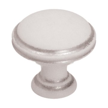 GAMET Gumb GR49, bel s srebrno abrazijo