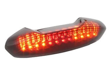 STR8 LED zadnja luč črne barve s smerniki, Piaggio NRG Power (E)