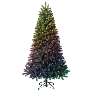 Twinkly predosvetljeno drevo - 2,10 m kraljevsko drevo, 435 RGB+W LED, zelena žica, vtič tipa C