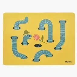 DUKA Otroška namizna podloga MINI deževnik 39,5 × 29,5 cm rumeno-zelena
