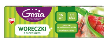 Gosia Smart Patents vrečke z zadrgo 1,5 l 16 kosov - močne, vodoodporne
