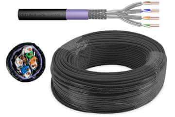 Digitus LAN internetni kabel, zvit par, zunanji, ozemljitev, AWG23, SFTP kat. 7, 50 m