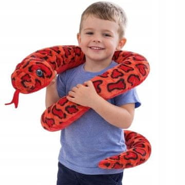 KAČA maskota 200 cm plišasta večbarvna realistična