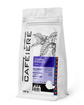 Kava v zrnu CAFEIERE Arabica Etiopija Djimmah 5, 500 g