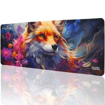 TILT Podloga za miško z motivom lisice v cvetličnem slogu 80x30