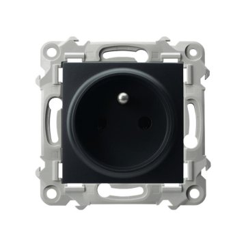 COS.PEL Szafir black metallic - Enojna vtičnica (+0) GP-1ZZ/m/33