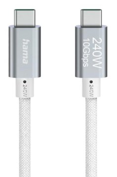 Hama USB-C kabel 240W USB 3.2 Gen2 10 Gbit/s 1,5 m bel