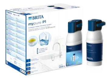 Brita Sistem za filtriranje vode mypure P1 s filtrirnim vložkom P1000, srebrno siv