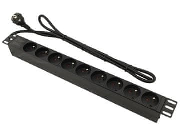 Podaljšek 230V RACK 19" 9-vtičnica 3,0 m