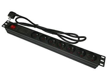 Podaljšek 230V Rack 19" 7 vtičnic 1,8 m stikalo filter 10kVA