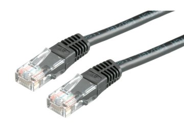 Omrežni kabel LAN Ethernet CAT 5e PatchCord 1 m črne barve