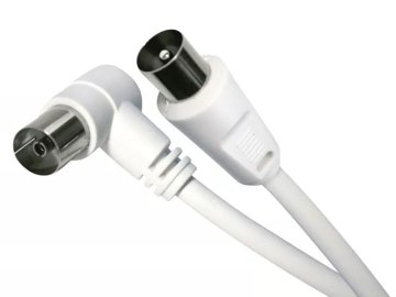 IEC vtičnica - antenski vtič kabel, kotni, 5 m