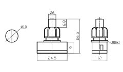 Stikalo za svetilko PRS-17A-2 VKLOP-IZKLOP 10 kosov