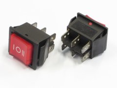 Stikalo MK-1592 KCD2-203N 12V DC osvetljeno VKLOP-IZKLOP-VKLOP 5 kosov