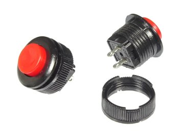 Pritisno stikalo PBS-500BR 250V AC rdeče IZKLOP-(VKLOP) 5 kosov