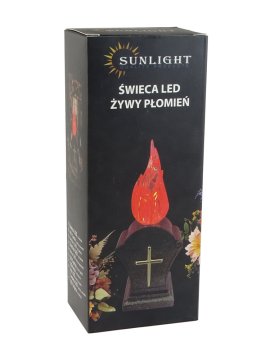 LED učinek plamena sveče Sončna rdeča A7160R