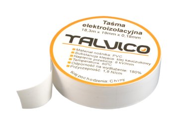 UL PVC izolacijski trak 18,3 m 19 mm/0,18 mm bel 10 kosov