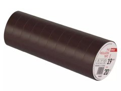 PVC izolacijski trak 20 m 19 mm/0,13 mm rjave barve 10 kosov