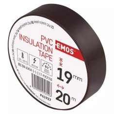 PVC izolacijski trak 20 m 19 mm/0,13 mm rjave barve 10 kosov