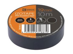 PVC izolacijski trak 10 m 19 mm / 0,13 mm črne barve 10 kosov