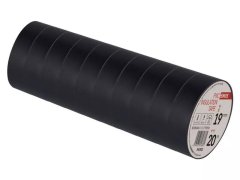 PVC izolacijski trak 20 m 19 mm/0,13 mm črne barve 10 kosov