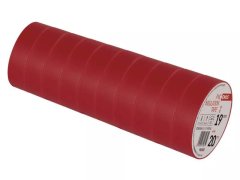 PVC izolacijski trak 20 m 19 mm / 0,13 mm rdeč 10 kosov