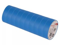 PVC izolacijski trak 20 m 19 mm / 0,13 mm moder 10 kosov