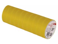 PVC izolacijski trak 20 m 19 mm/0,13 mm rumene barve 10 kosov