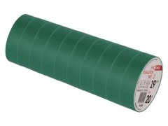 PVC izolacijski trak 20 m 19 mm / 0,13 mm zelen 10 kosov