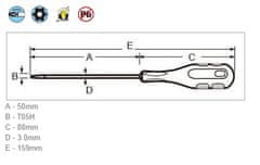 TORX T5H 9SD-200-T05H Proskit izvijač