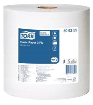 Tork 509255 papirnate brisače, dvoslojne, bele celulozne, cena za 1 ROLLO