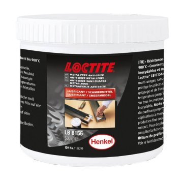Loctite Locttie LB 8156 400 g bela mast, brez kovin Pasta proti zatikanju na osnovi mineralnega olja, litijevega mila in keramičnega polnila, do +900 °C, preprečuje zatikanje in zatikanje komponent