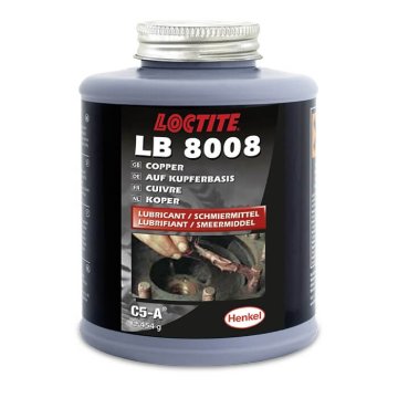 Loctite LB 8008 C5-A 453 g Mazalna pasta proti zatikanju, ki se nanaša s čopičem, z bakrenimi in grafitnimi delci, preprečuje zatikanje vijakov, matic, cevi, do +980 °C, ščiti pred korozijo in zatikanjem