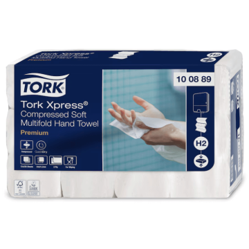Tork Xpress 100889 brisača za roke 24 cm, vrhunska kakovost, bela, mehka, vpojna, trpežna