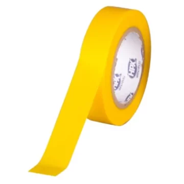 HPX PVC izolacijski trak 15 mm x 10 m rumene barve, visokokakovostna električna izolacija, odporen na visoke temperature, fleksibilen, vzdržljiv