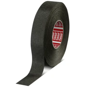 Tesa Izolacijski trak za kabelske snope iz PET tkanine, samolepilni, črne barve, 19 mm x 25 m, odporen proti obrabi, za avtomobilsko industrijo, električne instalacije in industrijo
