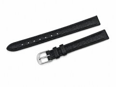 BISSET 12mm XL gladek črn pašček, črni šivi