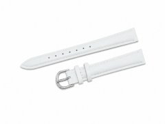 BISSET 16 mm navaden bel pašček, beli šivi