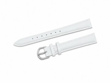 BISSET 16 mm navaden bel pašček, beli šivi