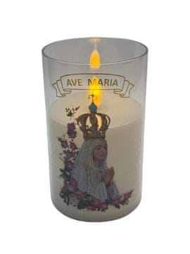 Cortina LED sveča 8-24 JFN v tubi 12,5 cm fi 7,5 cm Ave Maria brez baterij 6 kosov