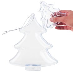 33 Akrilna kroglica za decoupage božično drevo, zložljiva, prozoren obesek TG38741-BN 10 cm