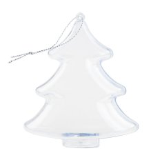 33 Akrilna kroglica za decoupage božično drevo, zložljiva, prozoren obesek TG38741-BN 10 cm