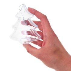 33 Akrilna kroglica za decoupage božično drevo, zložljiva, prozoren obesek TG38741-BN 10 cm