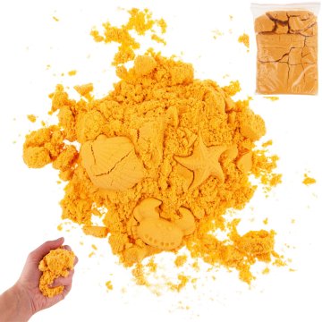 33 Kinetični pesek čarobni peskovnik TG60132-5 oranžna mandarina 1 kg