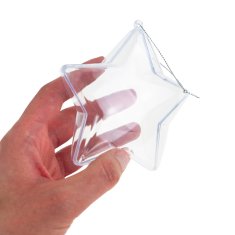 33 Akrilna kroglica, zložljiva zvezda, plastični obesek za decoupage TG68995