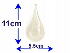 33 Akrilna kroglica, ledena sveča, odprtina, plastika, obesek v obliki solze, DIY TG76132